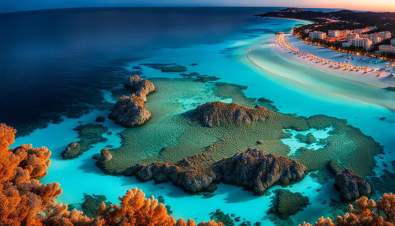 Tropical Azure Dome: Night's Embrace in Paradise