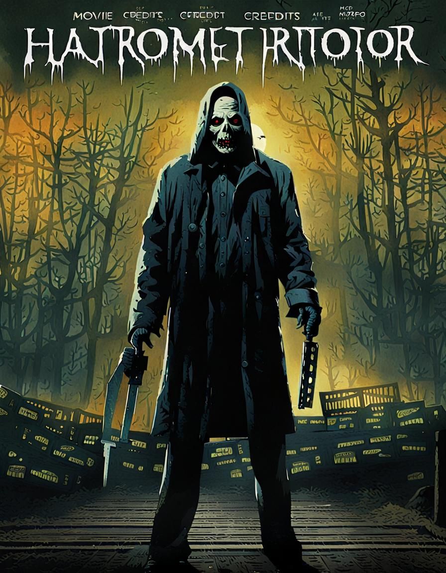 Simple Horror Movie Poster with Credits