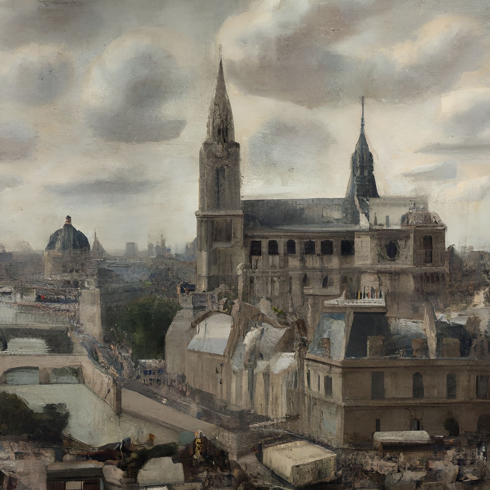 Paris 1890 in Albrecht Durer Style