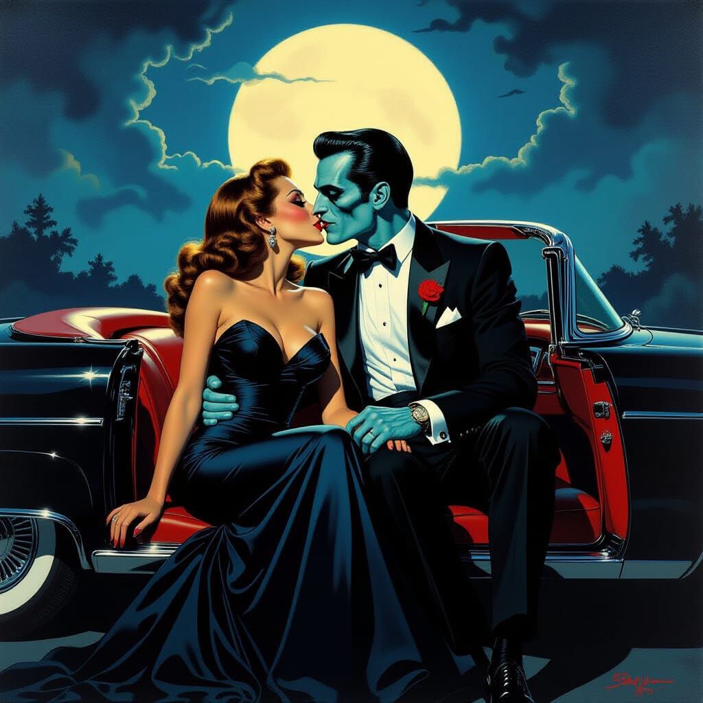 Moonlit Kiss: A Vampire Romance in Pulp Horror Style