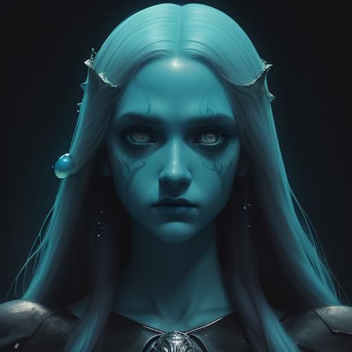 Dramatic Mermaid in Film Noir Style