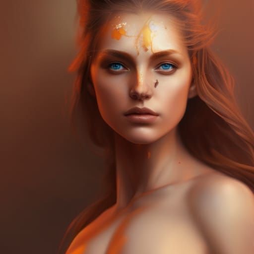 Blonde Goddess Portrait in Detailed Matte Painting Style