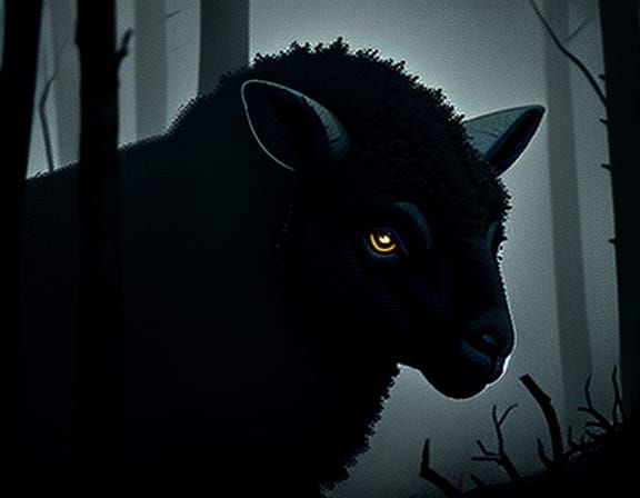 Terrified Lamb in Dark Forest, Cel-Shaded Animation