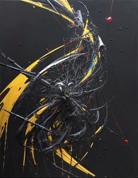 Abstract Asymmetrical Shape with Intricate Details