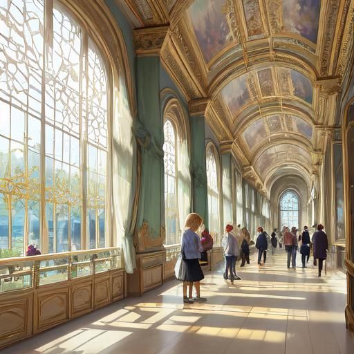 Impressionist Art at Musée d'Orsay in Digital Style