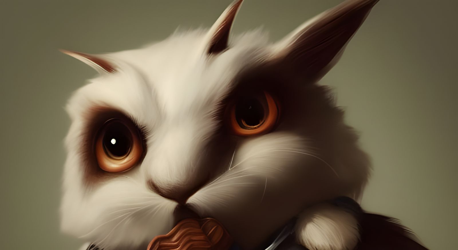 Fluffy Rabbit Portrait in Hyperdetailed Style