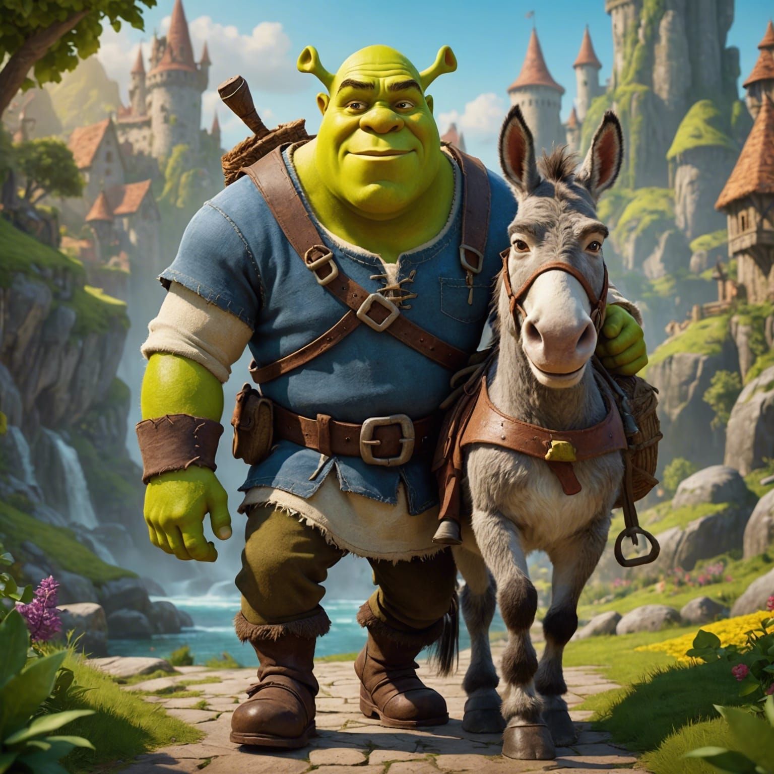 Shrek and Donkey on an Epic Adventure