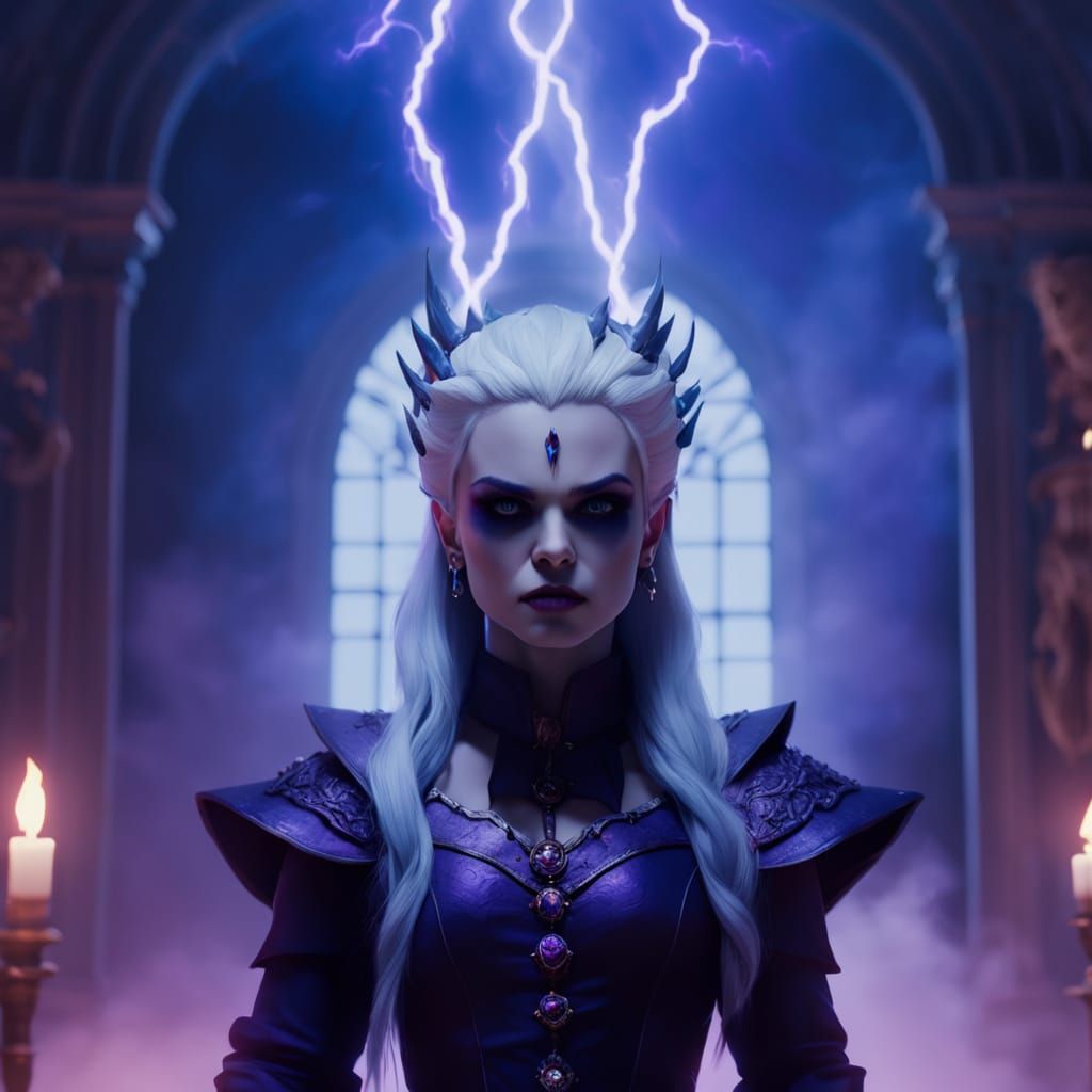 Ethereal Shadow Queen Unleashes Fierce Power in Hyper-Realis...