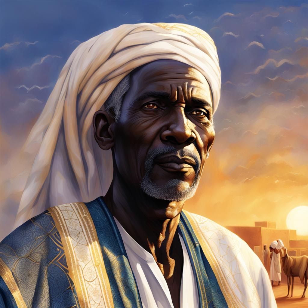 Dignified Sudanese Man in Traditional Dress