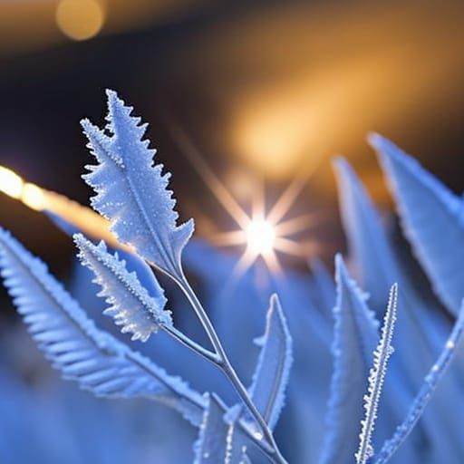 Starlight and Frost Landscape at Dawn