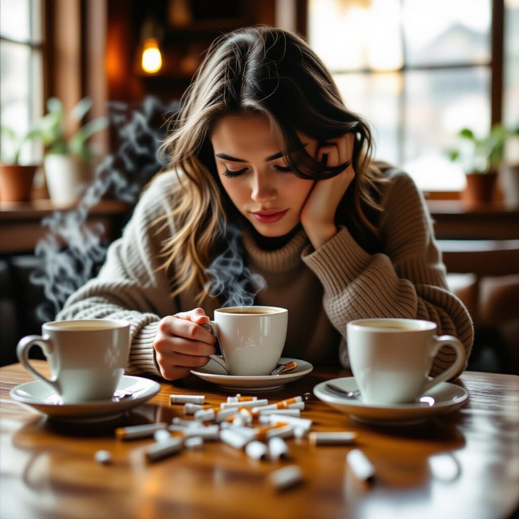 Struggling with Bad Habits in Warm Morning Light