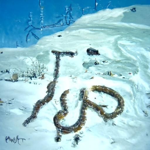 Name Written in Snow, Oil Painting