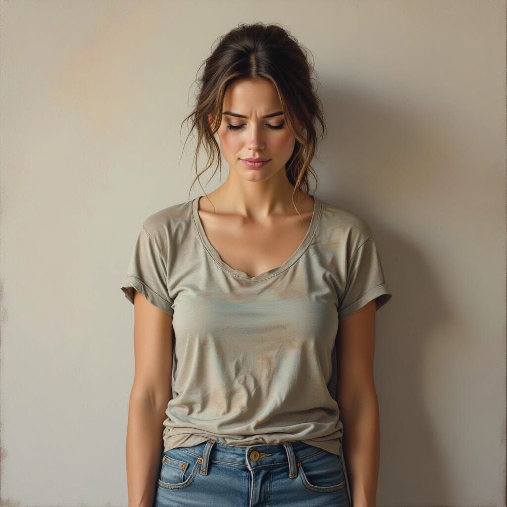 Resilient Mother's Gentle Smile: A Portrait