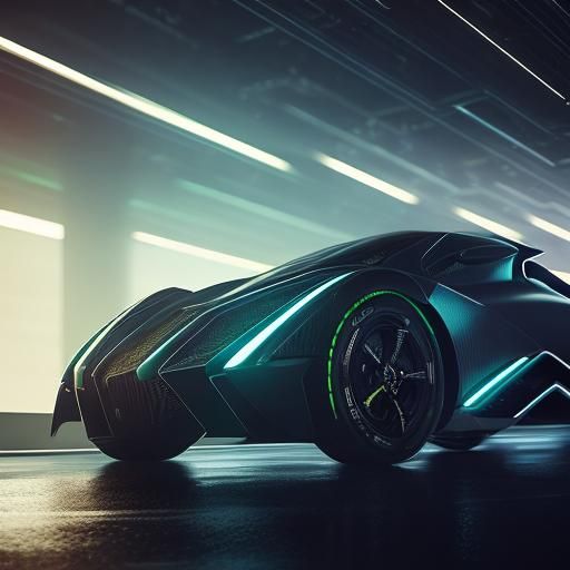 Futuristic Barbie Races Motorcycle in Sci-Fi Style