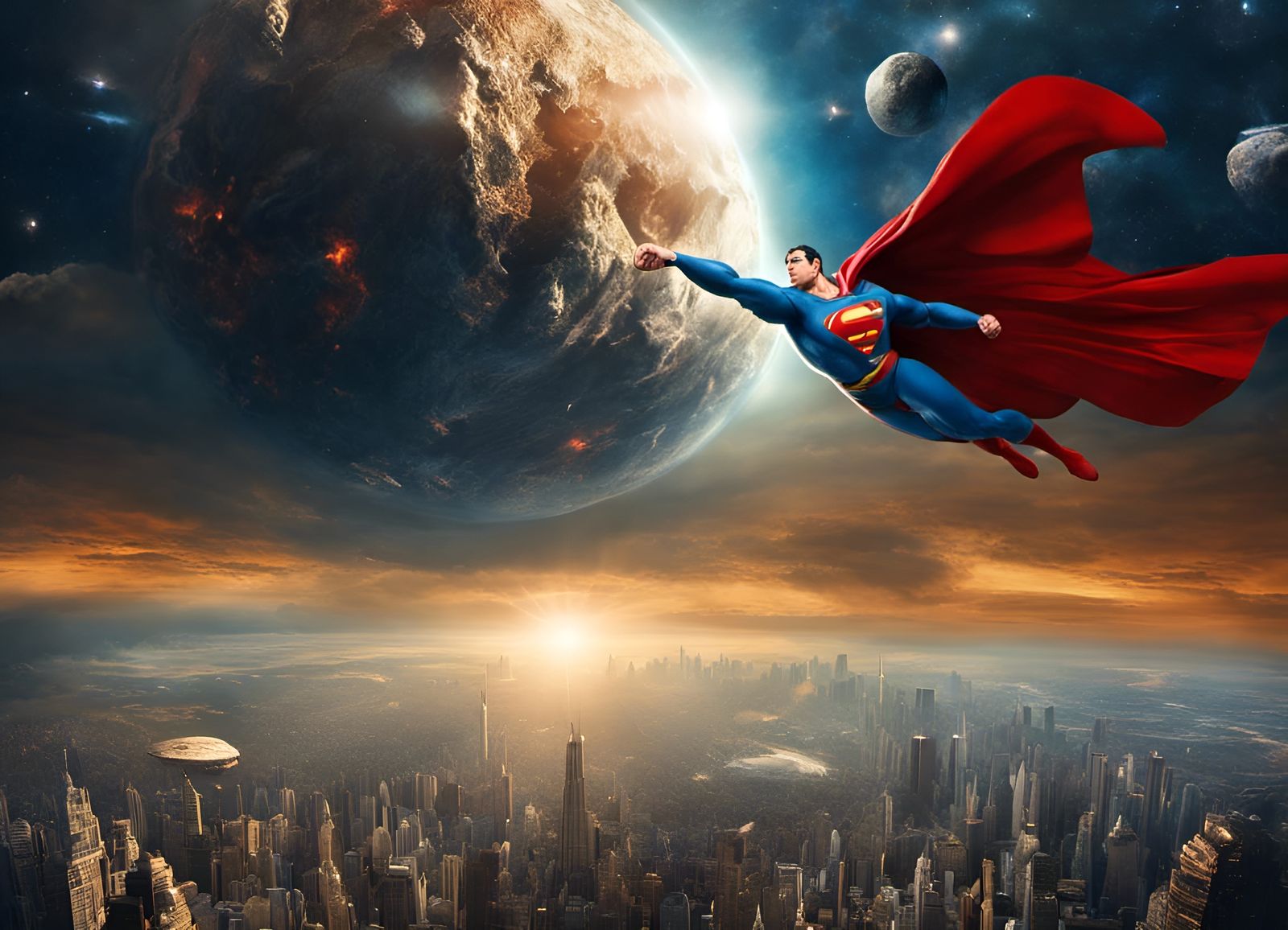 Superman Punches an Asteroid Back Into Space!