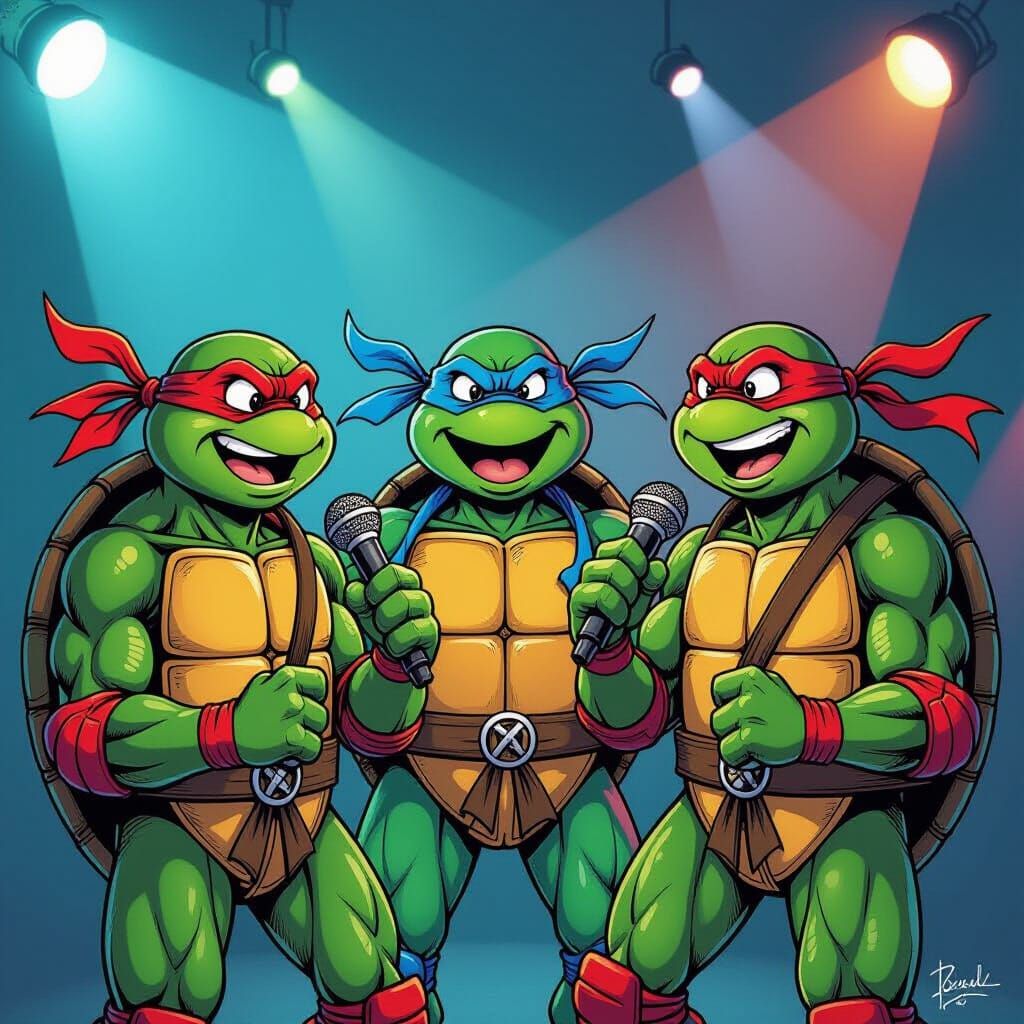 TMNT Karaoke Night: Comic Book Art