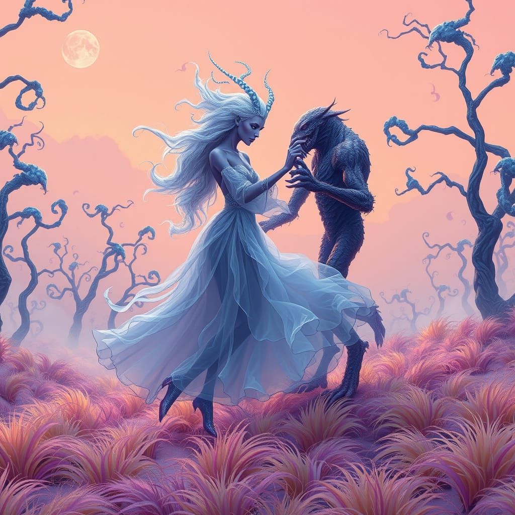 Ethereal Waltz in Dark Fantasy Realms