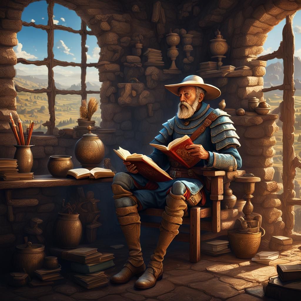 Don Quixote's Daydream: Detailed Matte Painting