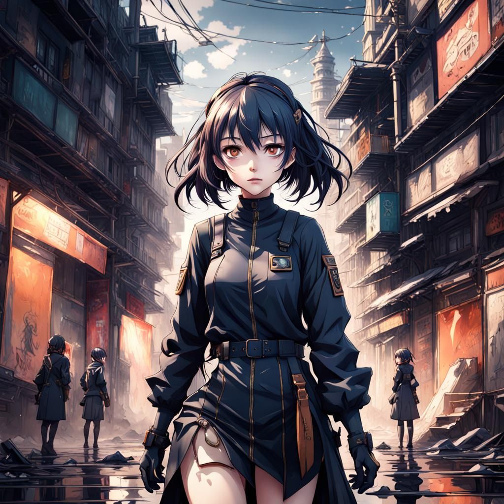 Anime Spy in Detailed Matte Painting