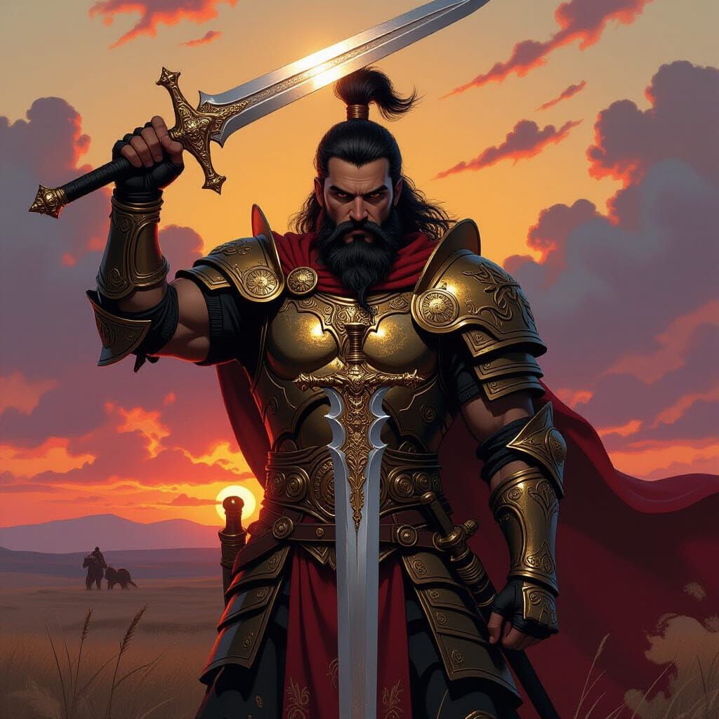 Regal Warrior Taug Taug Surhar on Ancient Battlefield