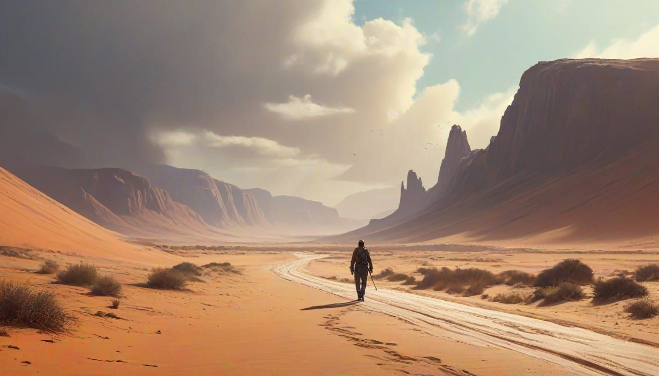A Desert Odyssey in Hyper-Realistic Splendor