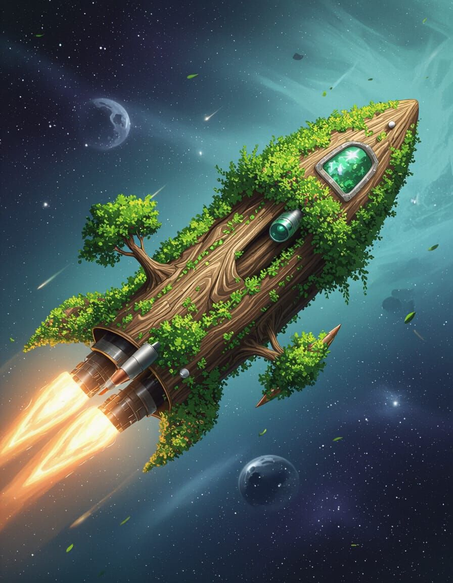 Living Spaceship Tree Soars Through Space