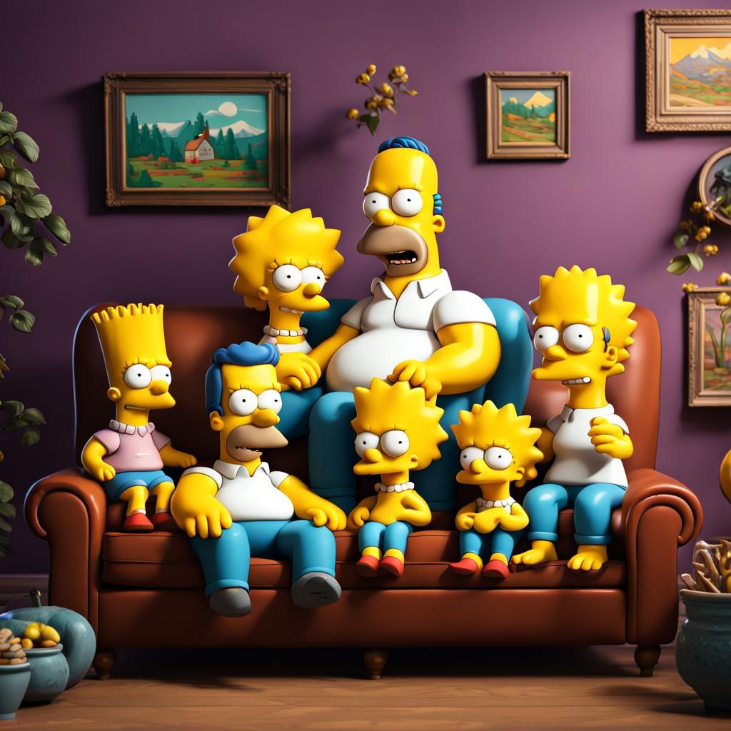 The Simpsons Family as Bobbleheads