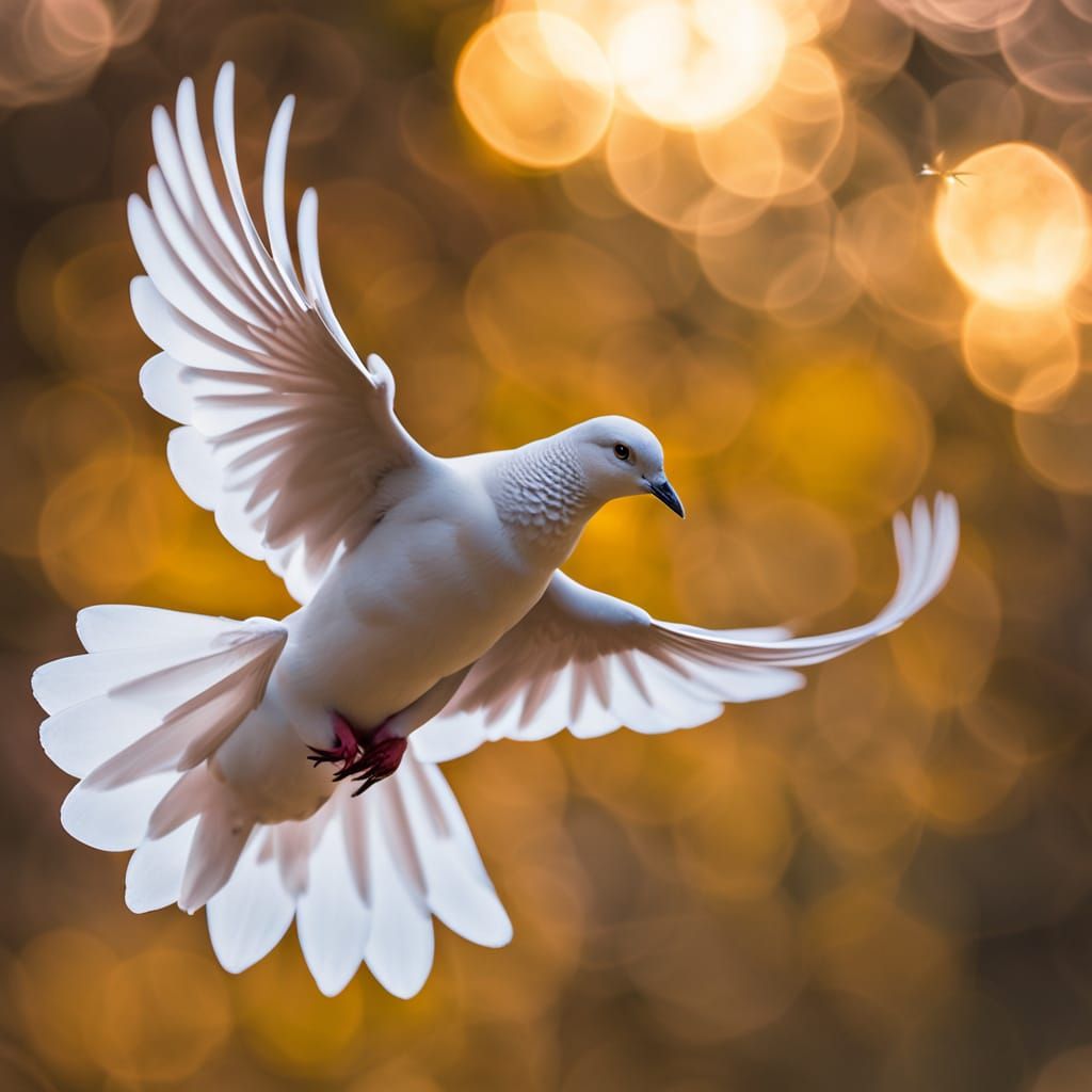 Celestial Dove in Bokeh Paradise