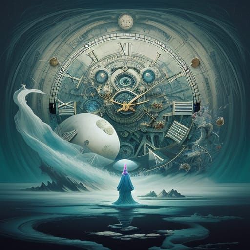 Surreal Dreamlike Scene in a Whimsical Landscape