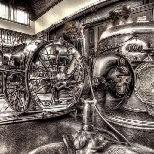 Captain Rides Time Machine: Hyperrealistic Steampunk Adventu...