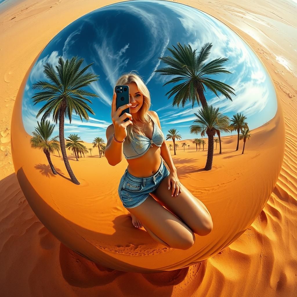 Feminized desert mirage, snapping selfies of yourself huh?