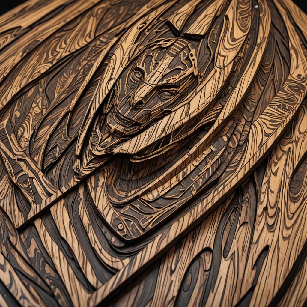 Koenigsegg Agera RS: Wooden Sculpture Close-Up