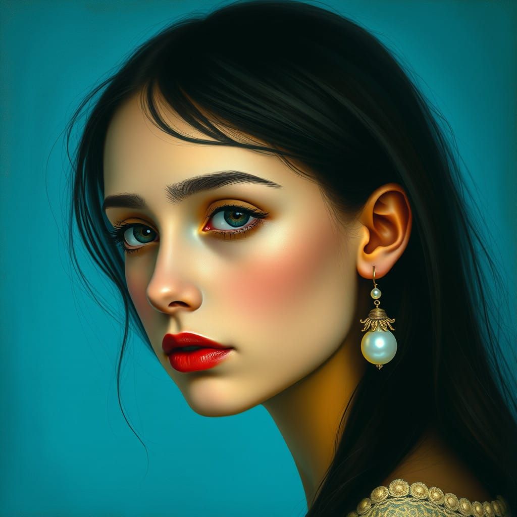 Surrealist Goddess in Luminous Dawn