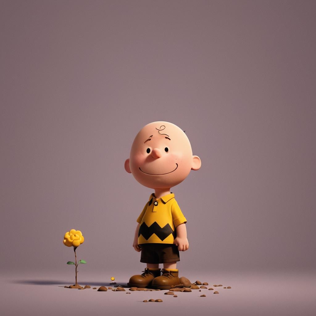 Charlie Brown 3D Art: Pixar Style Render