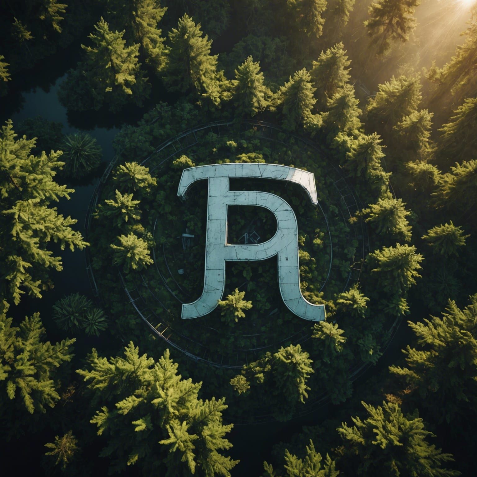 Pi Symbol in Nature: Cinematic Film Still
