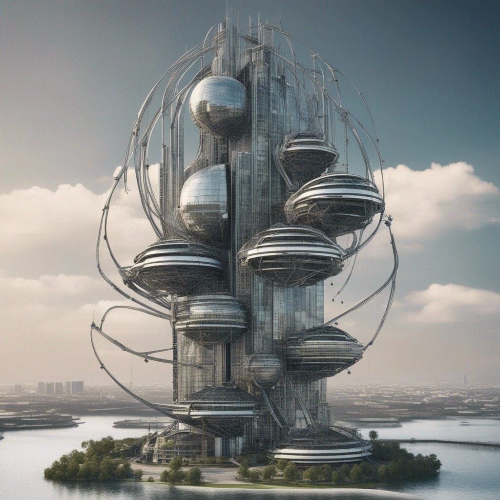 Futuristic Sci-Fi Cityscape