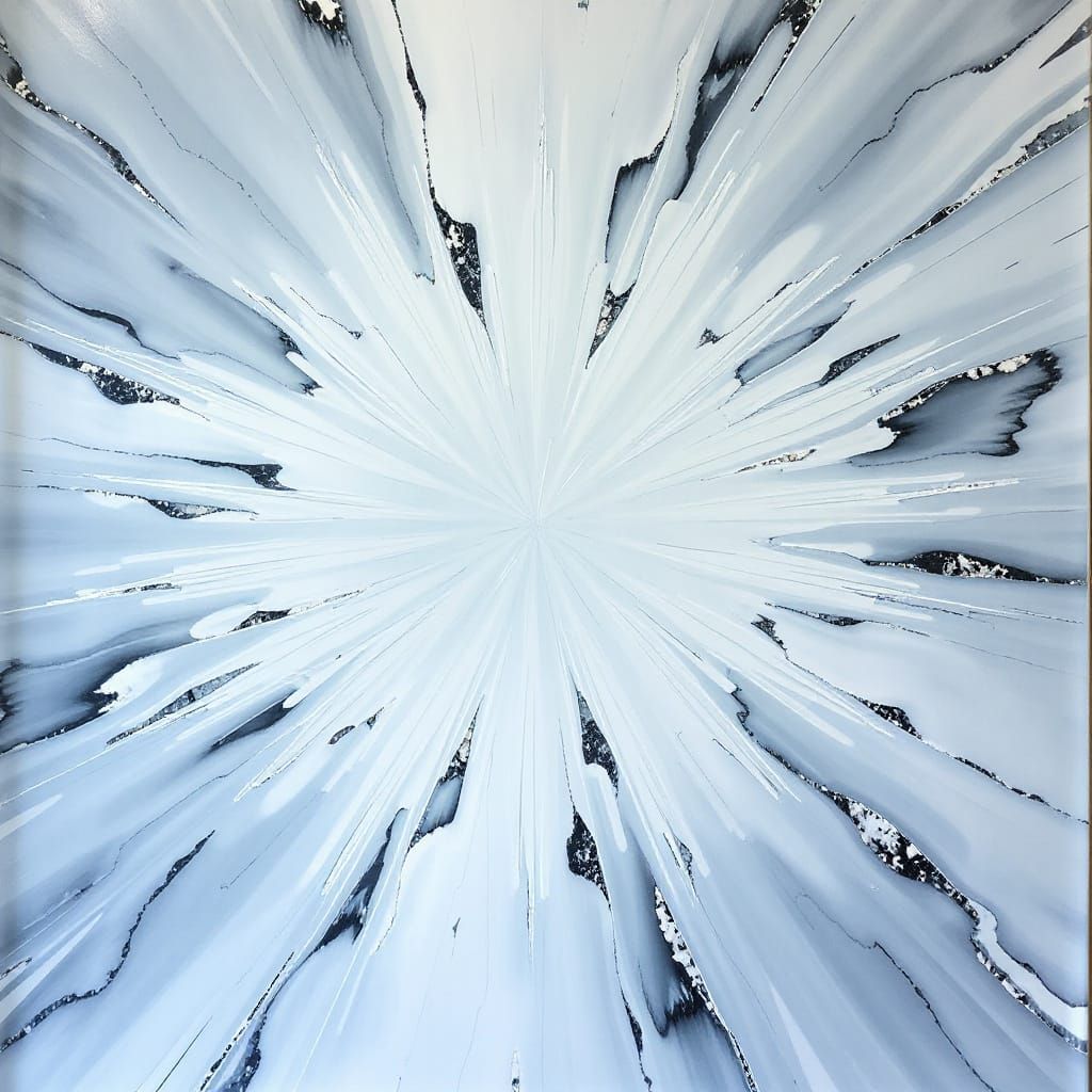 Radiant White Jasper Abstract Art