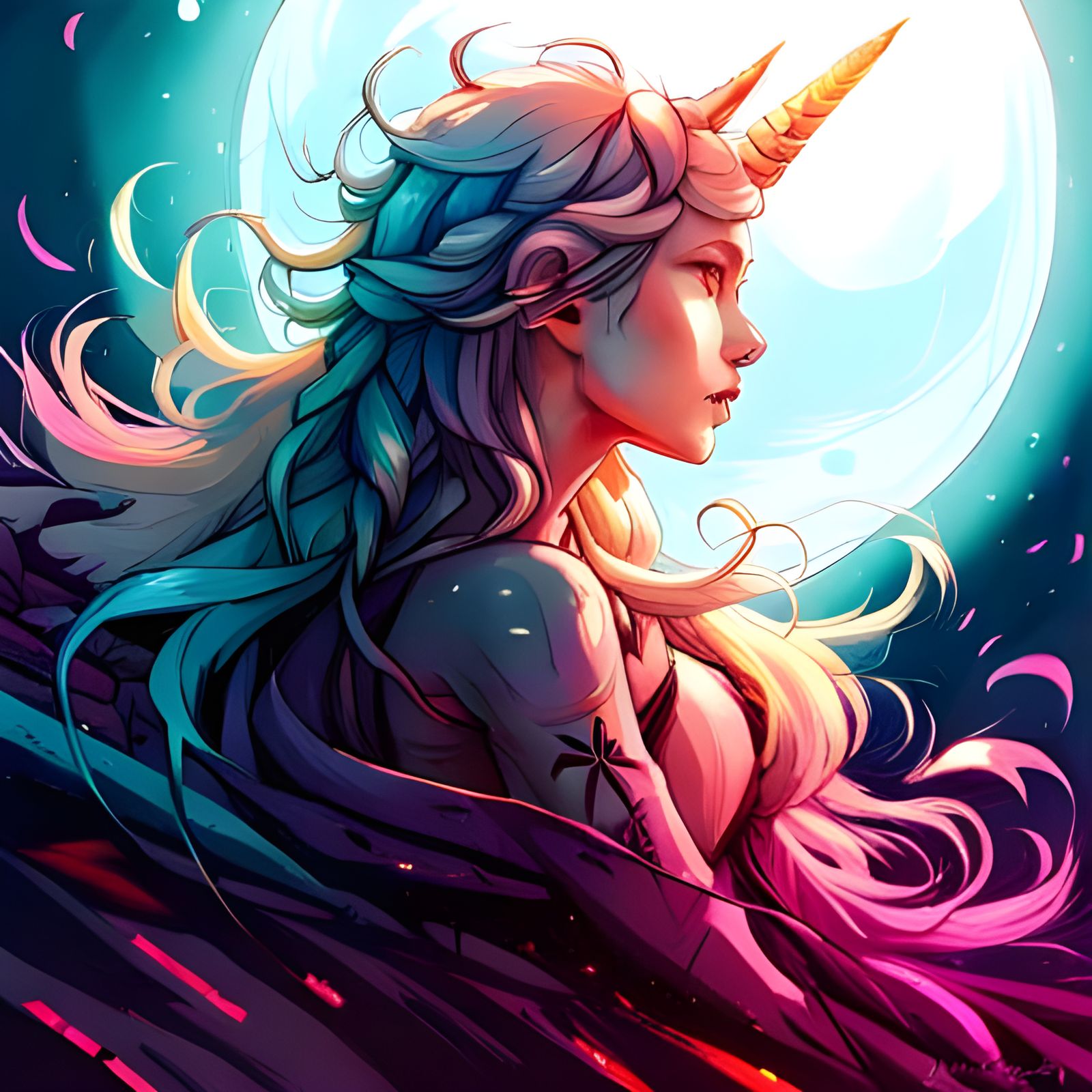 Rainbow Unicorn: Hyperrealistic Fantasy Art