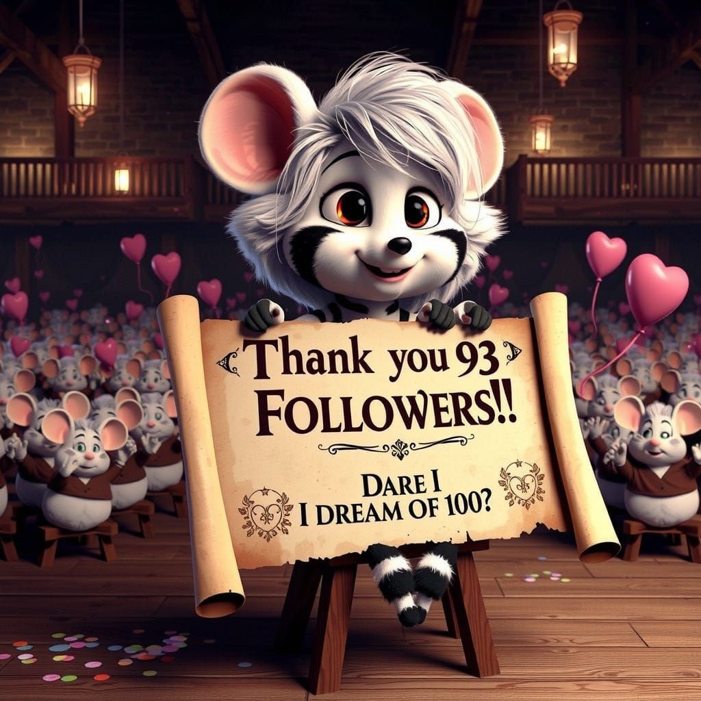 Pixar-Style Celebration of Zebra Mice Friends with Joyful Co...