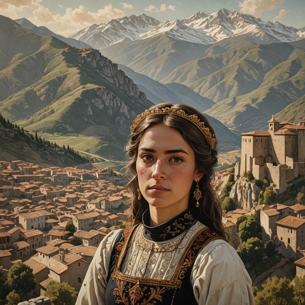 Iberian Gothic Portrait of Toda López de Alagón