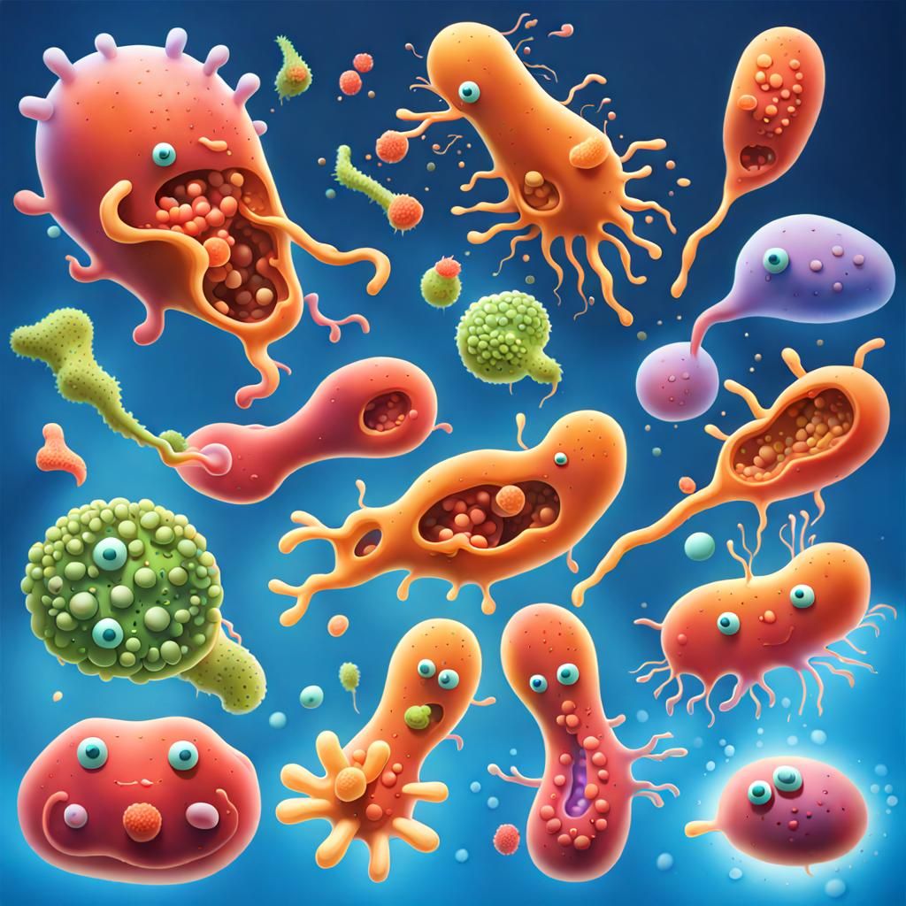 Vivid Amoeba Activities: A Microscopic World