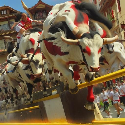 The Running of the Bulls in Pamplona