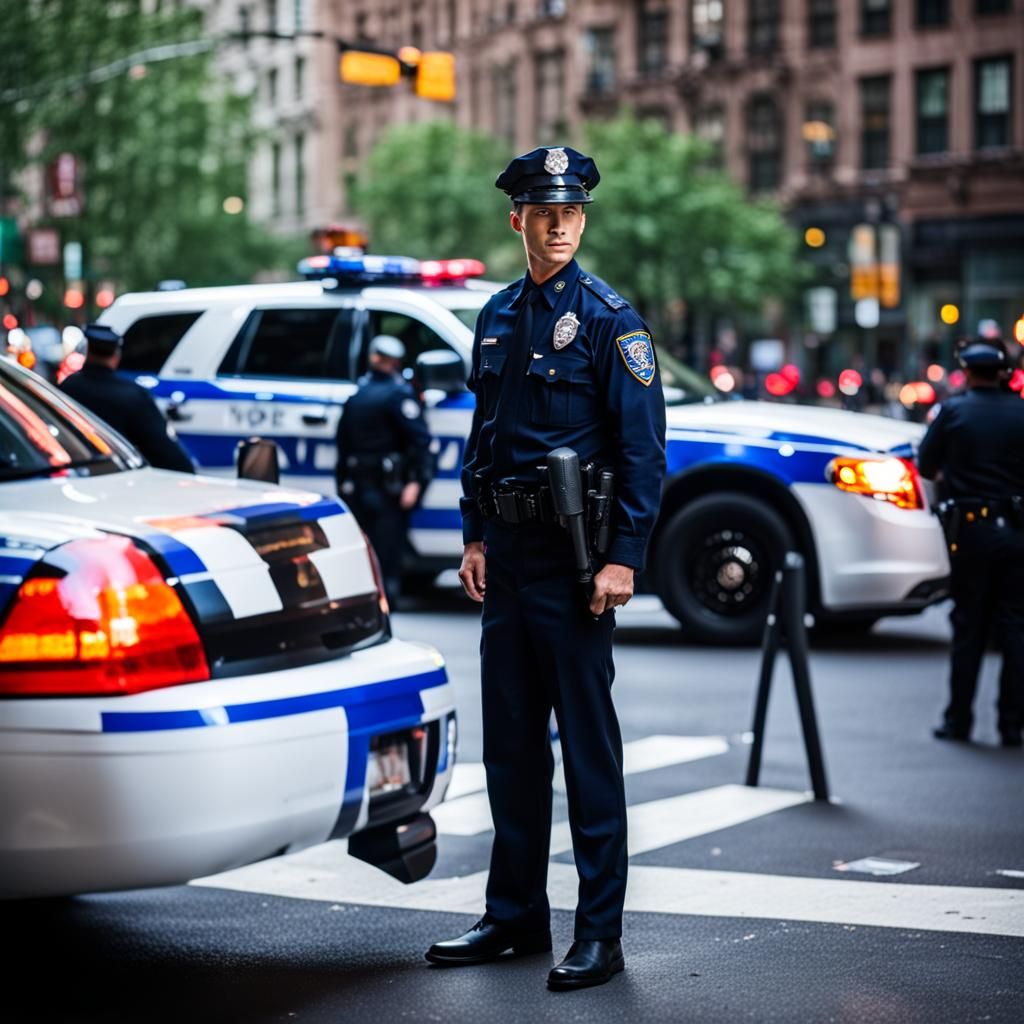 NYPD Officer in Uniform, Professional Photography