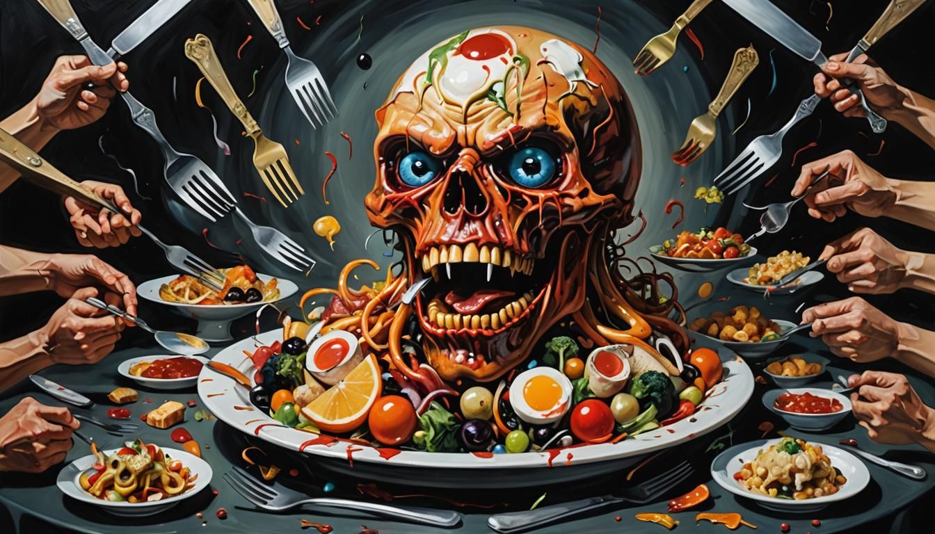 Surreal Dinner: Devoured by a Mutated Meal