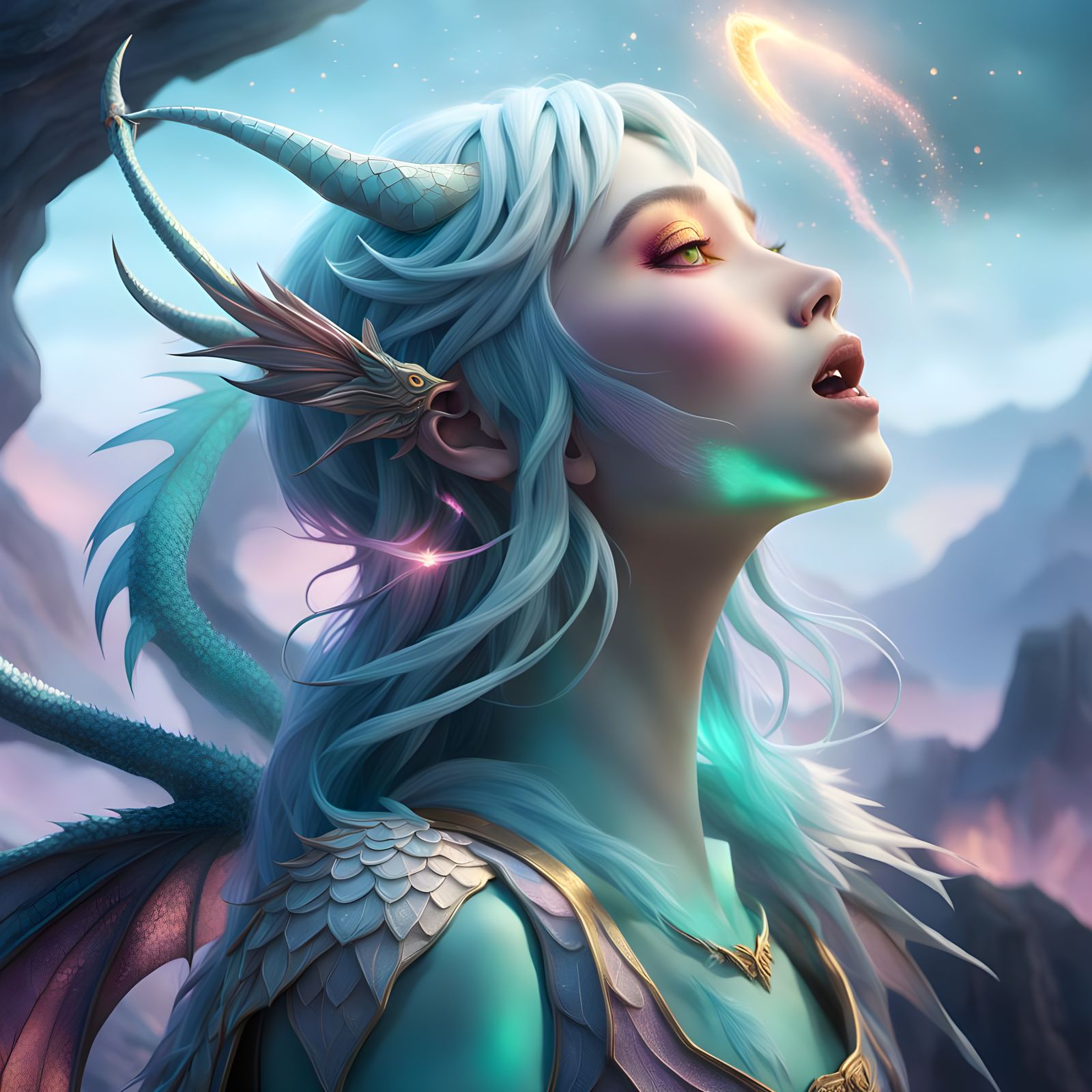 Anime Musical Dragon Girl in 3D