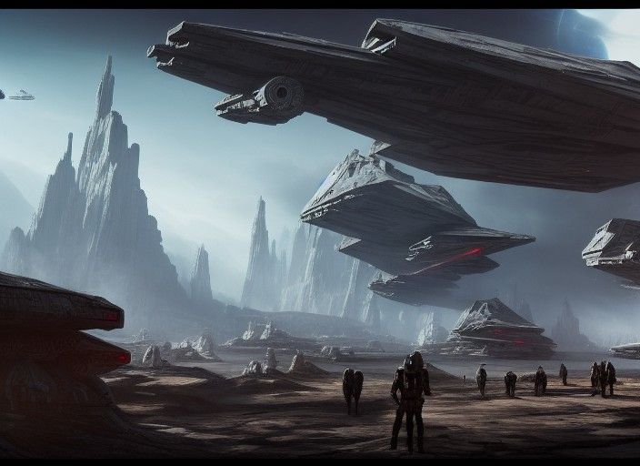 Star Wars Dog Alien in Detailed Matte Painting