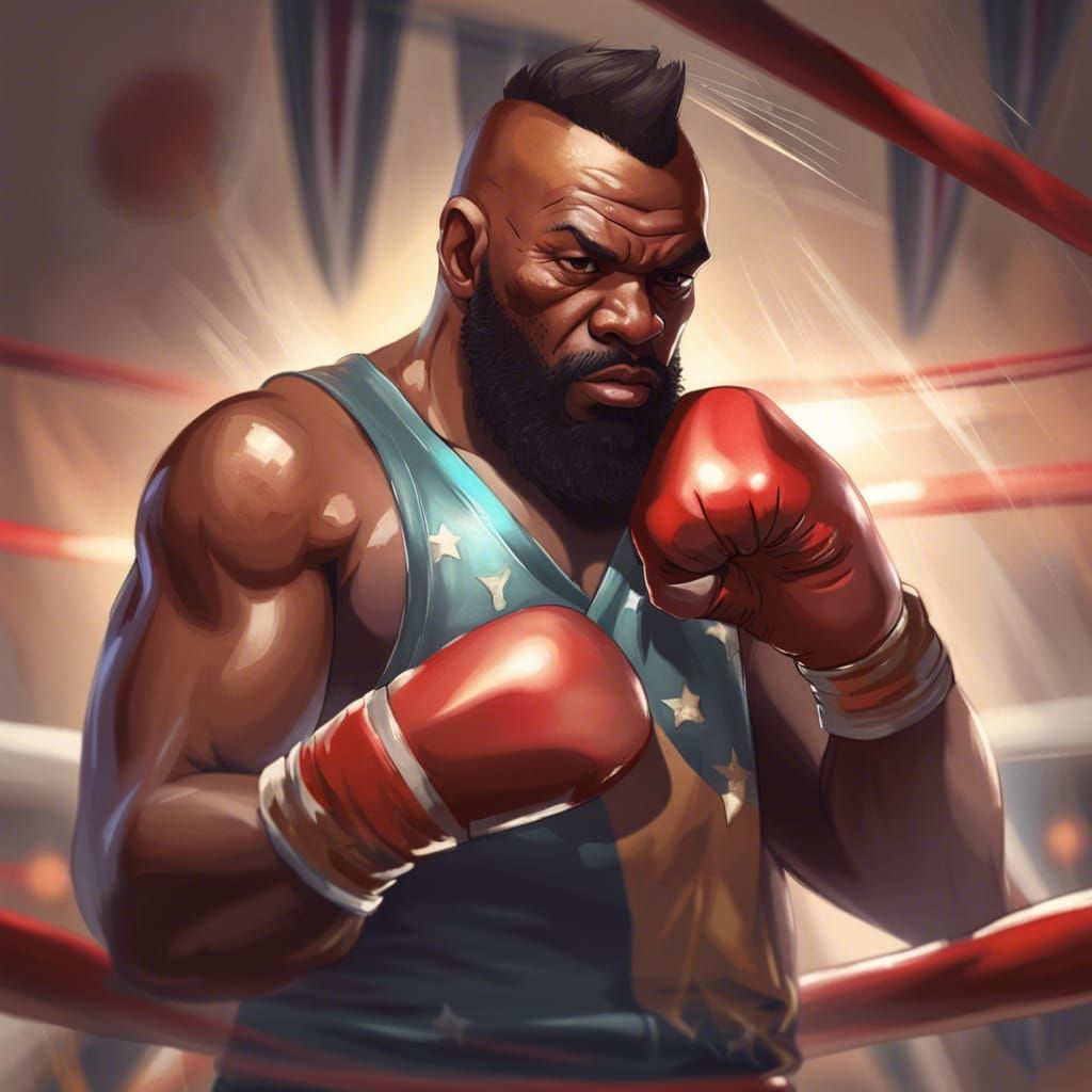 Boxing Coach Portrait in Hyperdetailed Digital Art