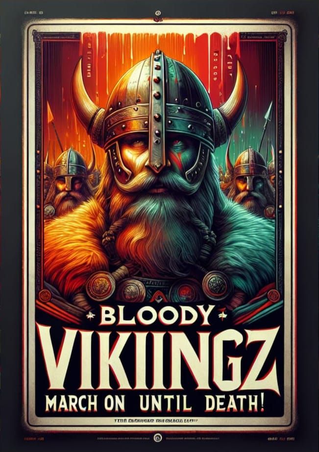 Viking Warriors Unleash Fury in Epic War Poster