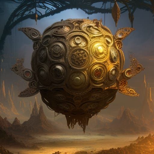 Elven Flower Ball Machine: Digital Matte Painting