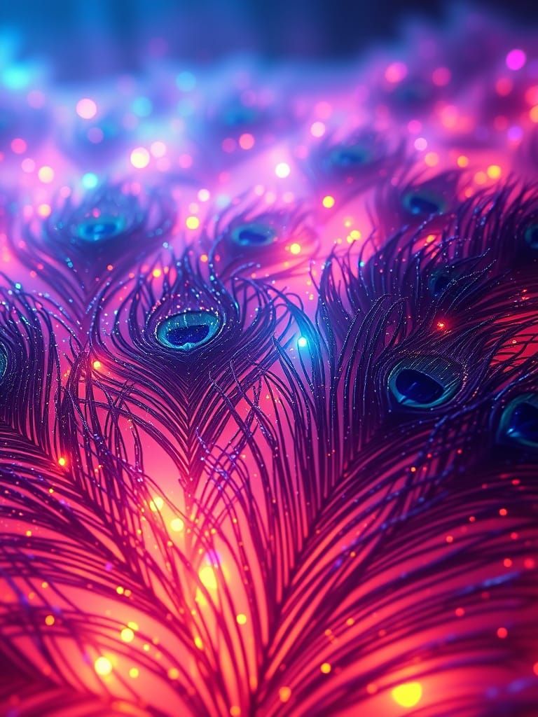 Vast Bioluminescent Liquid Watercolor Landscape